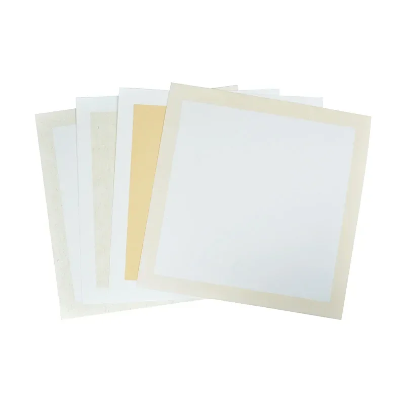 Chinese Painting Paper Cards Lens Paper Art Half Ripe Xuan Paper Thicken Square Calligraphy Papier Card Papel De Arroz Decoupage