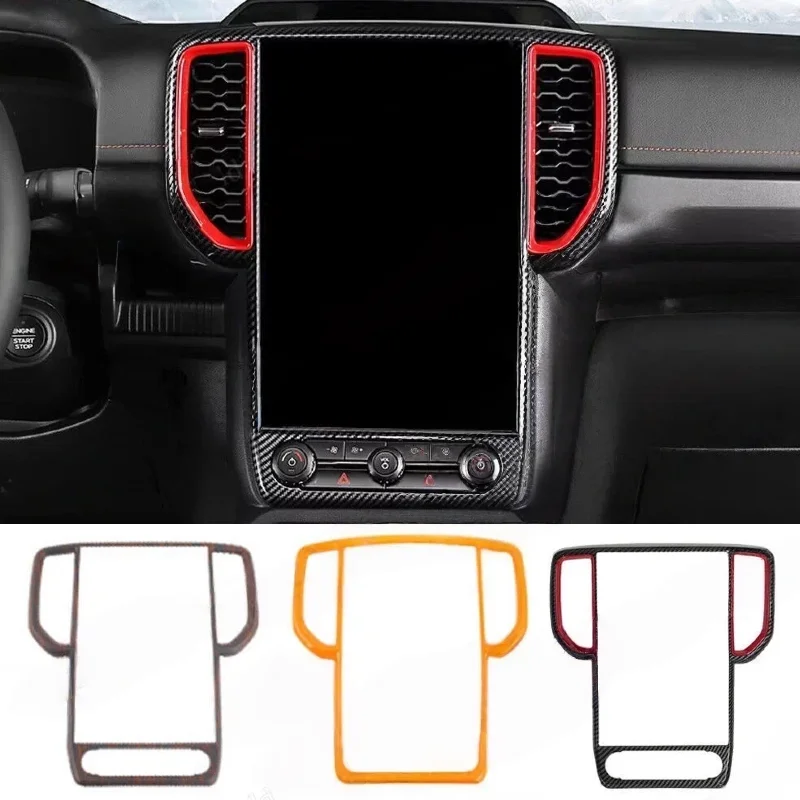 For Ford Ranger 2023 2024 10 12 Inch Car Central Navigation Frame Trim  Cover Multi-media Protect Sticker Screen Display Bezel