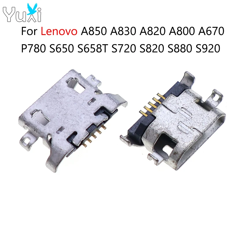 YuXi 20pcs Micro USB 5pin Charging Port Dock Connector For Lenovo A850 A830 A820 A800 A670 P780 S650 S658T S720 S820 S880 S930