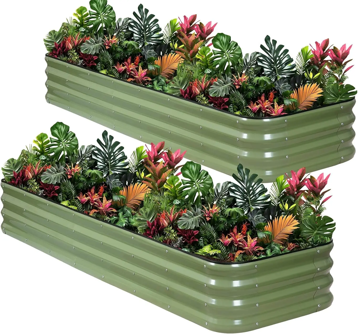 Raised Garden Bed Modular Planter Box Green