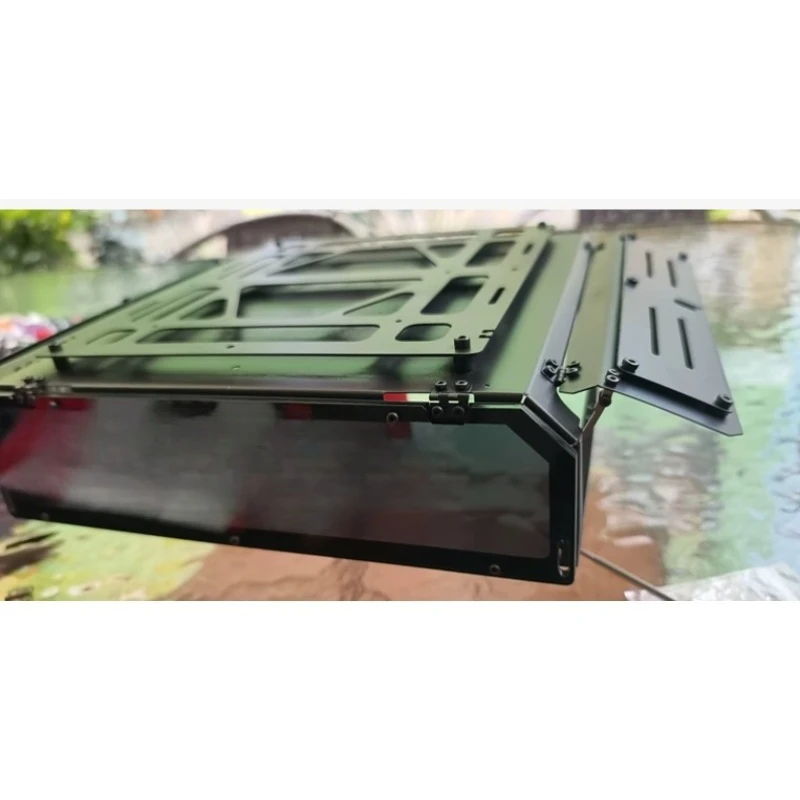 For CK5812 1/7 Scale RC Crawler Metal Roll Bar V2 Direct Fit No-Drill Adjustable Angle 3-Side Window Holes Upgraded Accessory