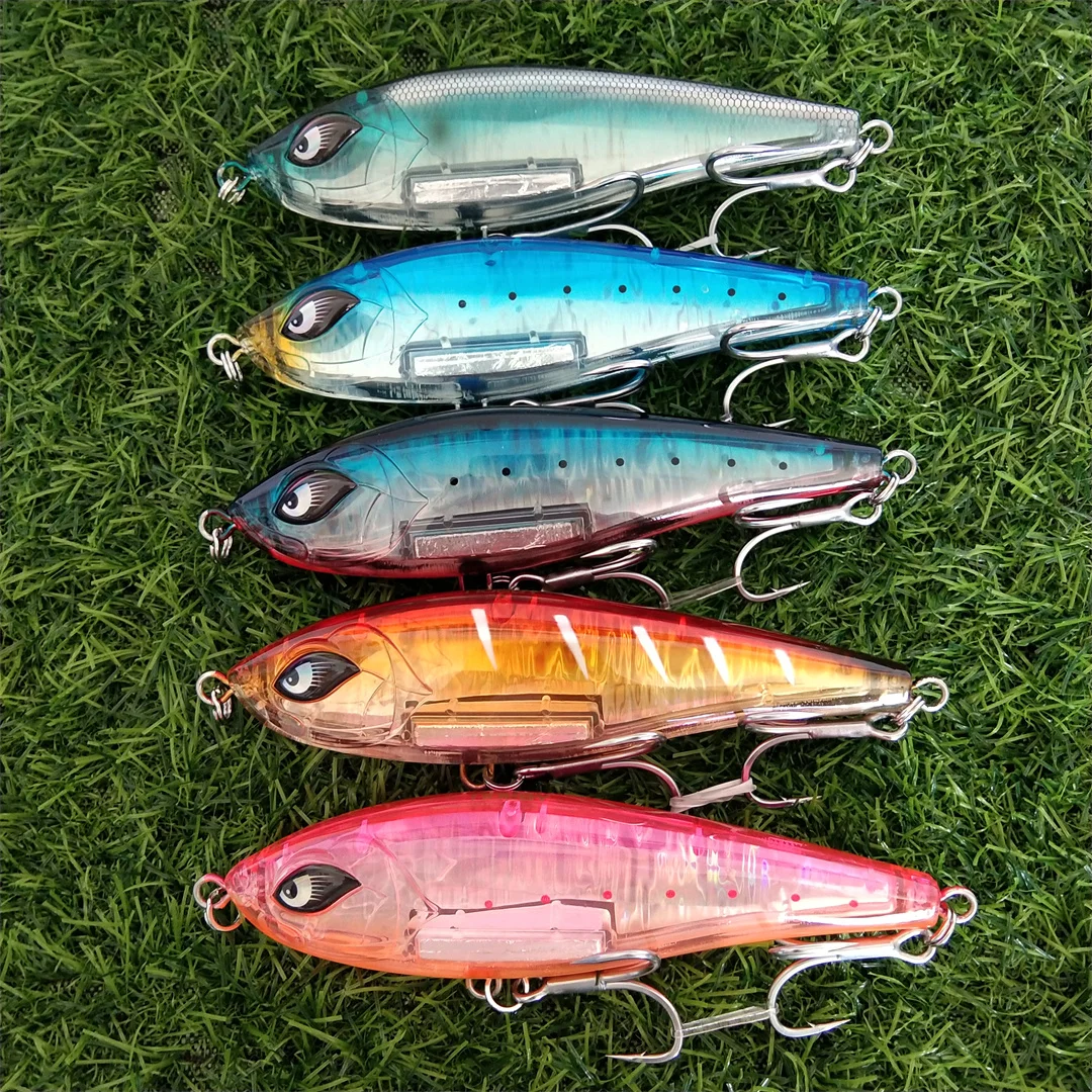 

5Pcs Offshore Twitchbait Fishing Lure 150mm 77g Sinking Pencil Heavy Duty 4X Hooks Artificial Hard Bait Stickbait Fishing Lures