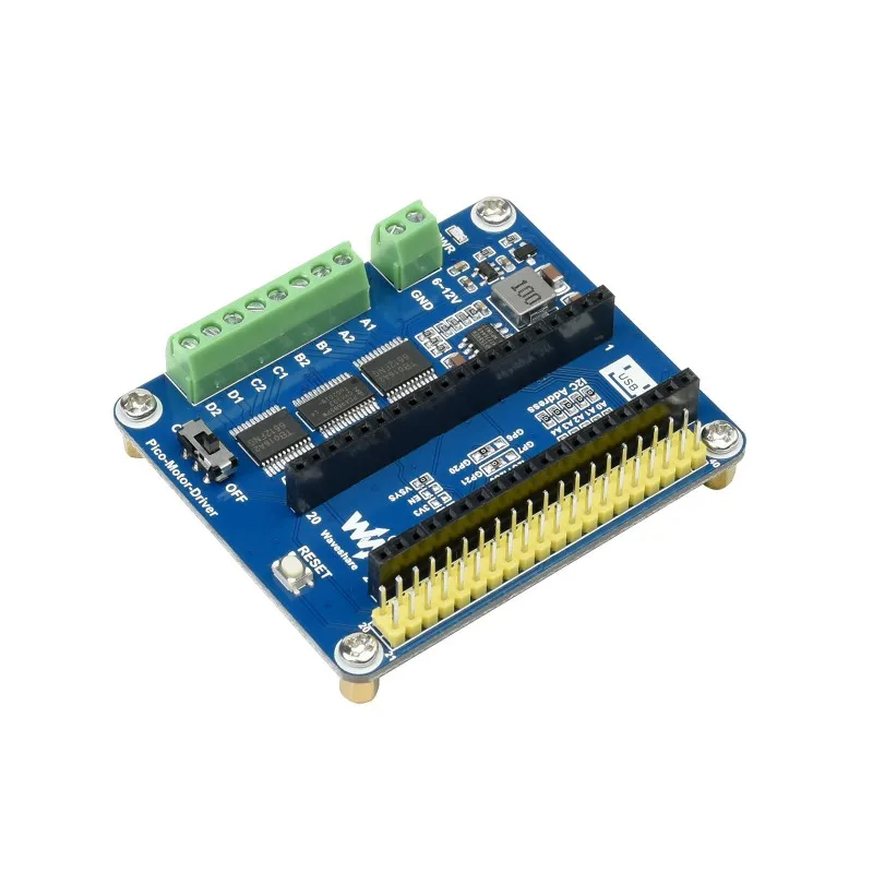 

DC Motor Driver Module for Raspberry Pi Pico, Driving up to 4x DC Motors