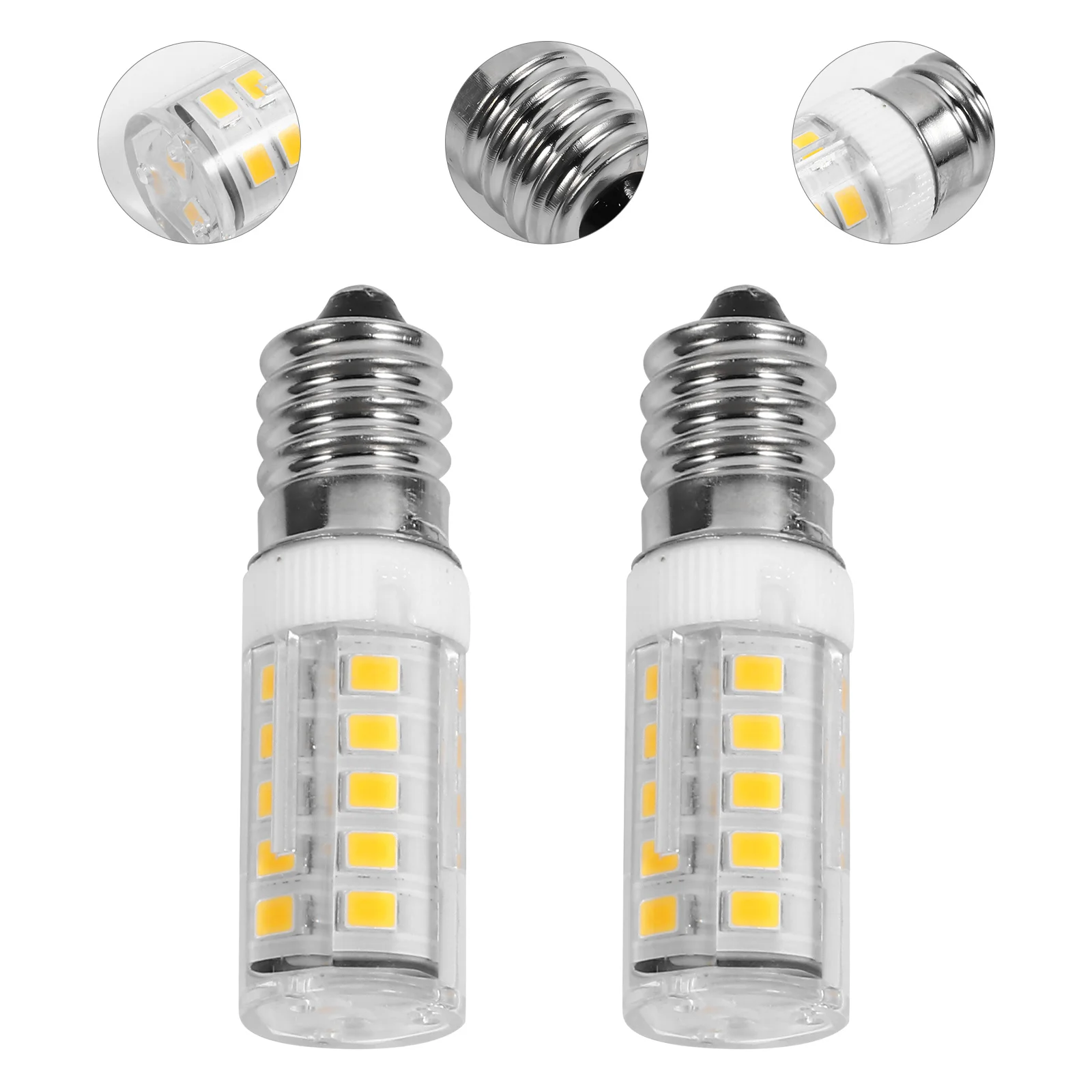 2Pcs LED Energy Efficient Replacement Bulbs E14 Low Power for Kitchen Ventilator Sewing Machine Warm Light Lamp