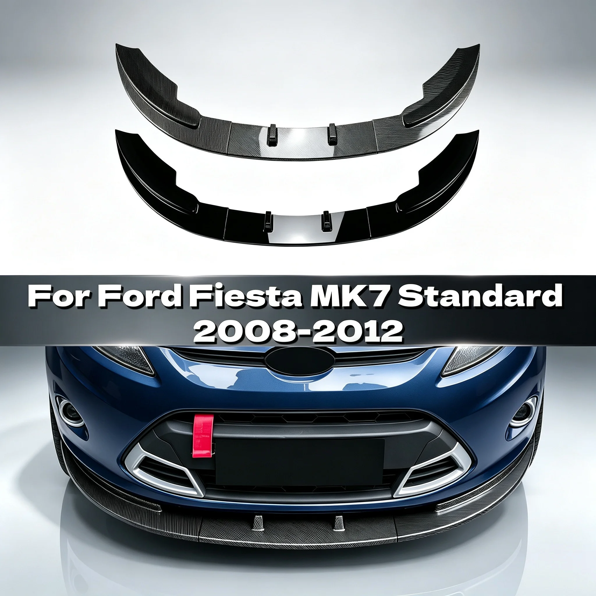 Car Tuning Front Splitter Lip Diffuser Spoiler Guard Protector Cover 3PCS ABS Body Kit ​​For Ford Fiesta MK7 Standard 2008-2012
