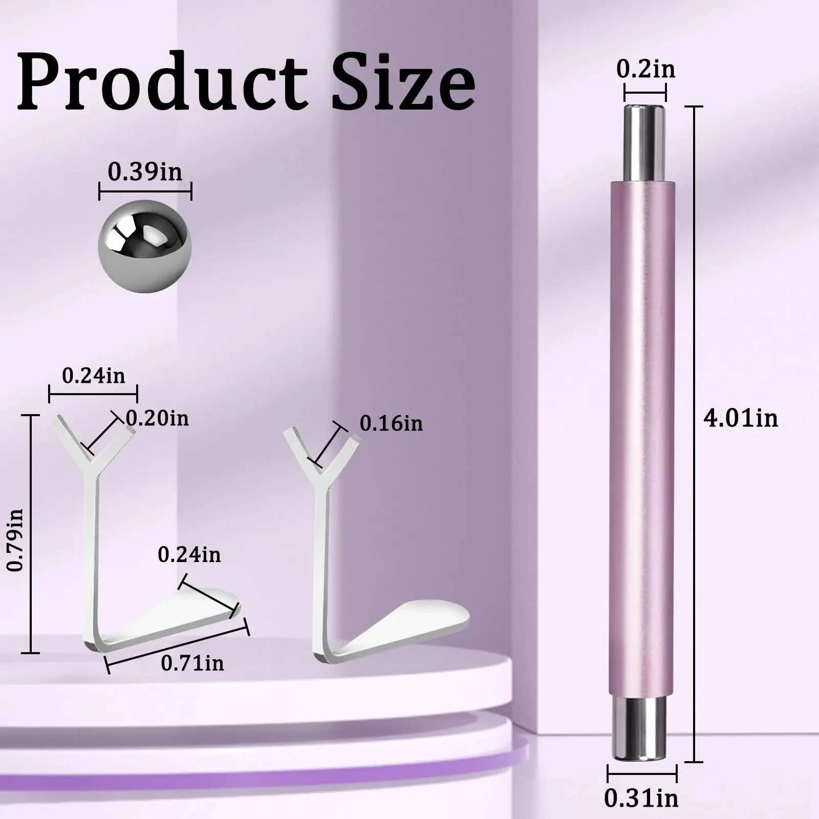 Nail Art Nail Magnetic Stick Cat Eye Magnet Double Headed Nail Art Cylindrical Ball Heart-shaped Hollow Cat Eye Magnet Tools