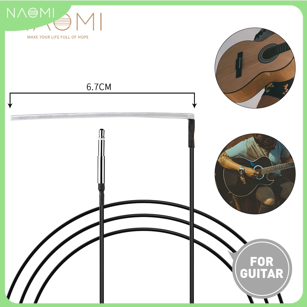 

NAOMI 10PCS High Sensitive Saddle Bridge Soft Piezos 67mm Soft Cable Pickup For Acoustic Guitar / Classical Guitarra Replacement