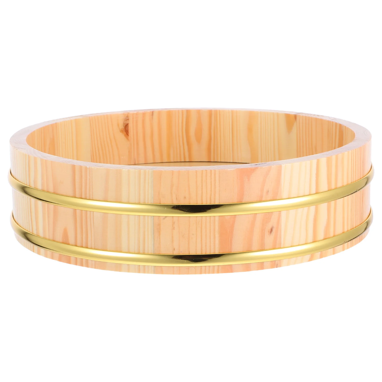 

Wooden Sushi Rice Mixing Tub 26cm Traditional Japanese Hangiri Elegant Design Kitchen Storage Container Rice Mixing Tub