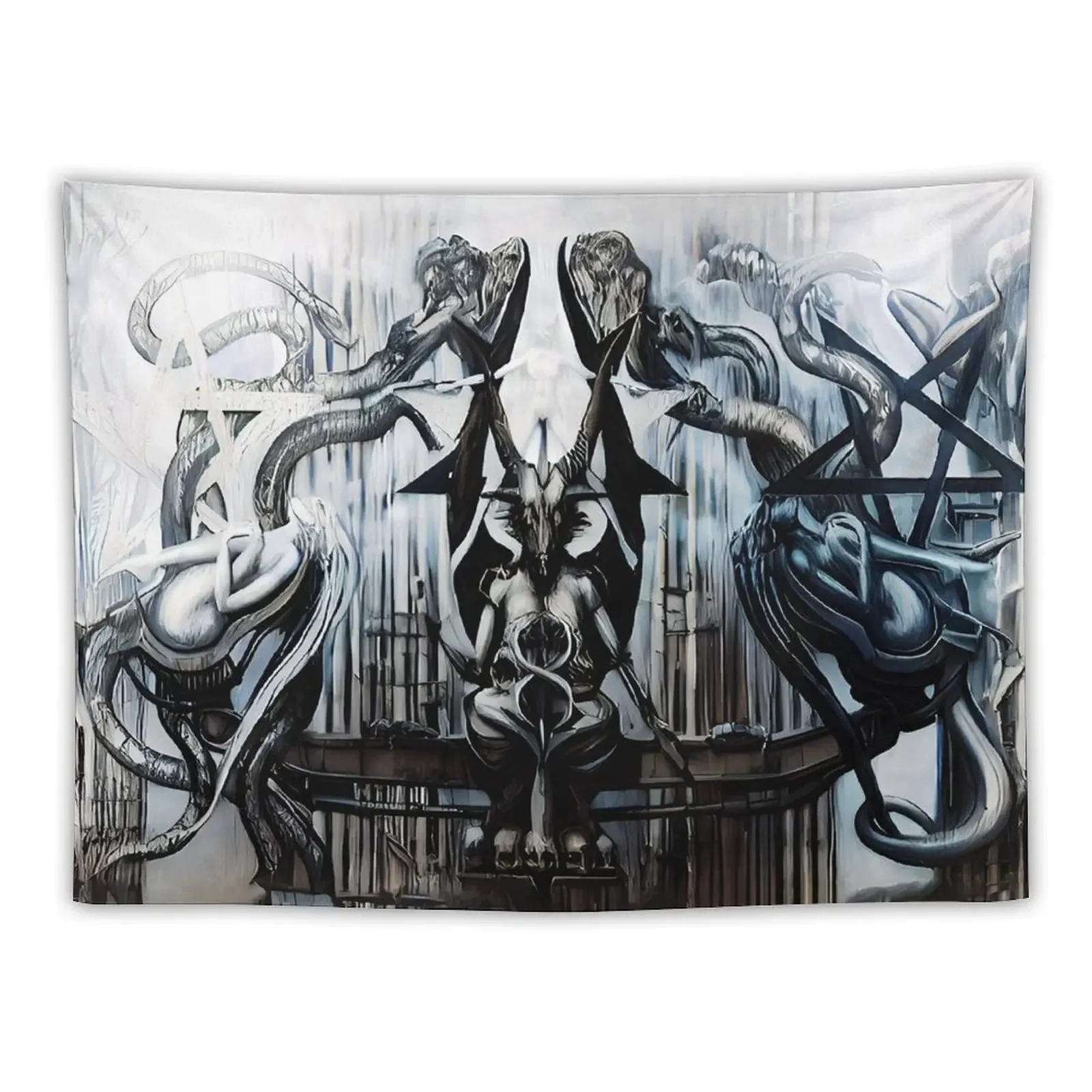 

Necronomicon HR Giger Tapestry Decoration For Rooms House Decoration Tapestry