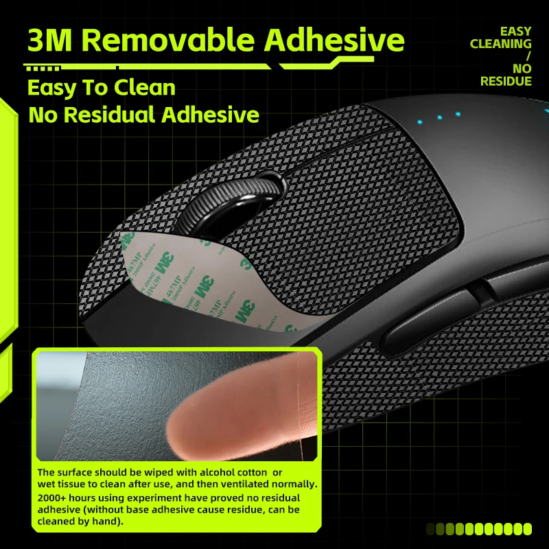 Nastro antiscivolo per Mouse TALONGAMES per Mouse da gioco Wireless modello O glorioso, assorbimento del sudore sul palmo, tagliato per adattarsi, facile da applicare