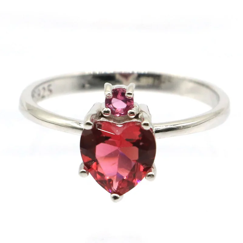 Compre 4 y obtenga 1 gratis 12x9mm Jazaz 2,3g violeta tanzanita rodolita granate para compromiso de novia anillos de plata sólida 925 auténtica