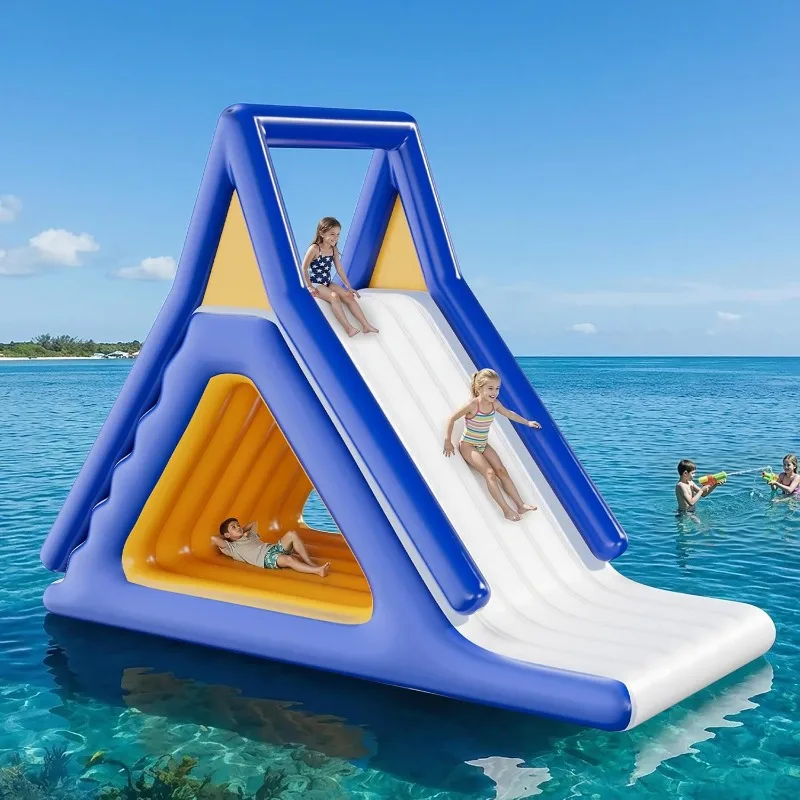 

Надувное оборудование для аквапарков, надувная водная горка-треугольник, плавающая водная горка, надувная башня-горка в форме треугольника