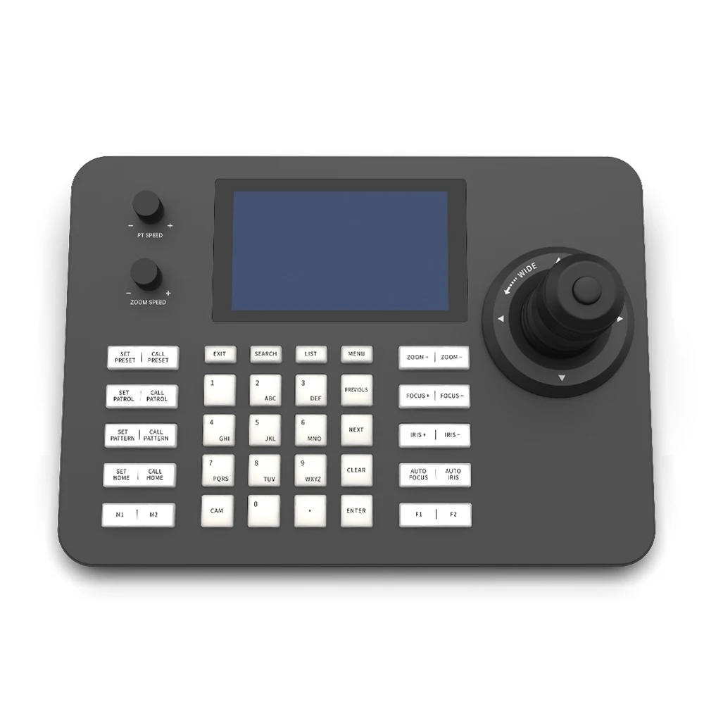 OEM ODM S4 IP PTZ Controller 4D Joystick 5 Inch Screen  with Decoding H.265  H.264  for PTZ Controller