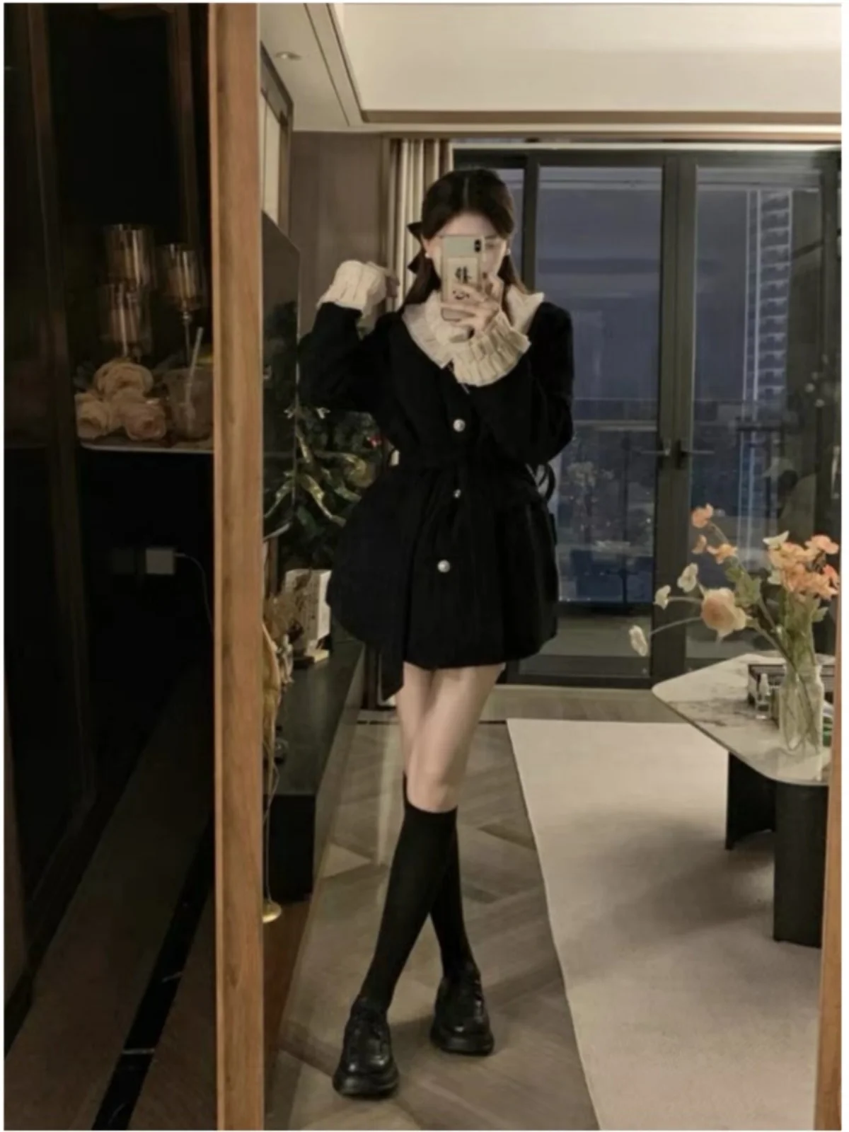 معطف شتوي من سلسلة Red Miu ort للنساء Jaet مقاس صغير ملابس خارجية كورية قابلة للاحتفال بالعام الجديد #2