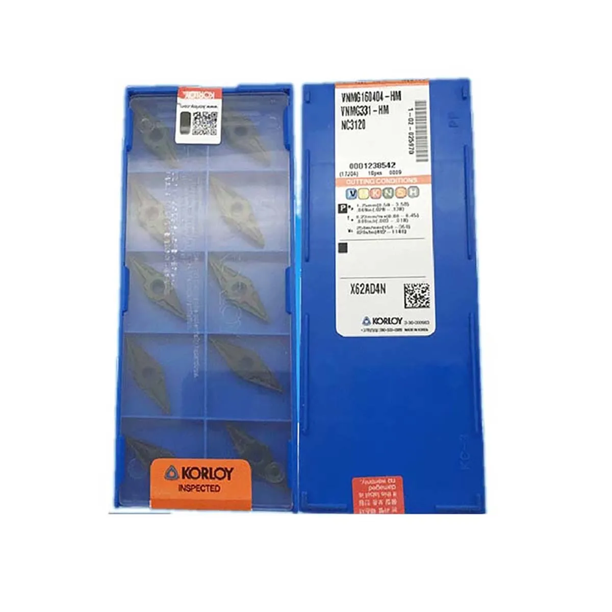 Korloy 100% Original VNMG VNMG16 VNMG160408 HM High Quality Carbide Inserts VNMG160404 External Turning Tool CNC Lathe Tools