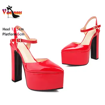 女士夏季新款尖頭厚底涼鞋,踝帶金色搭扣,T台高跟鞋,大碼43碼,適合婚禮派對穿著 10 最佳銷售 金赫爾斯 - №9