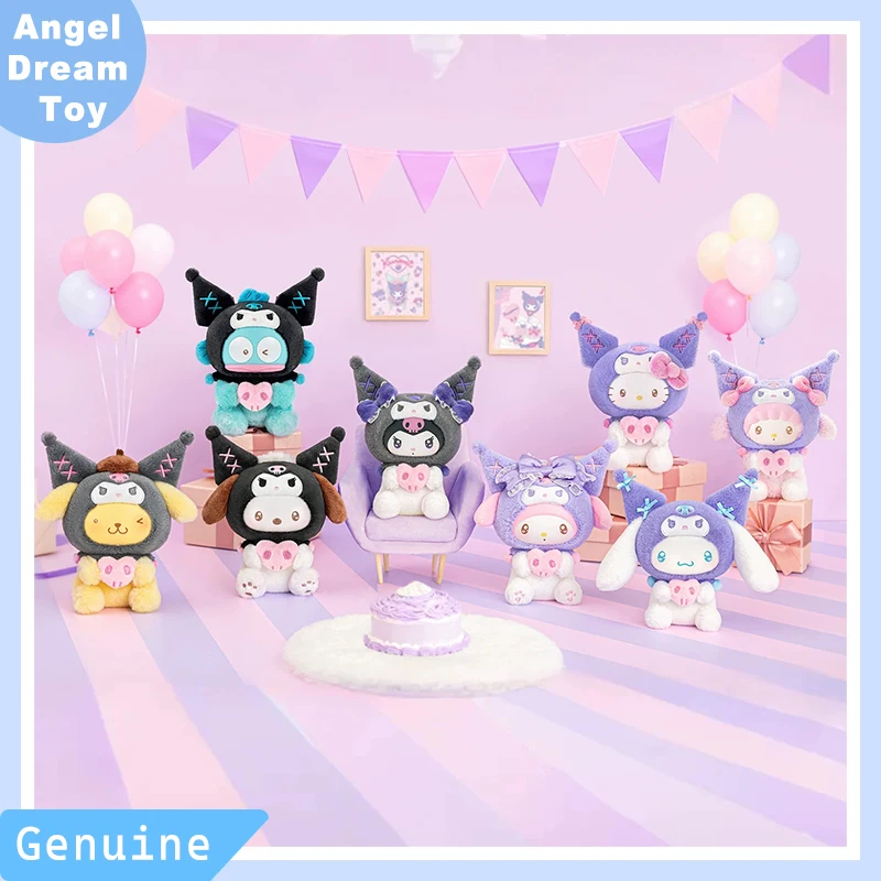 

Подлинная серия Kuromi Party, слепая коробка, виниловый кулон, милая коллекция кукол, украшение для рабочего стола, модный тренд, подарок для девочек, детей, подарки