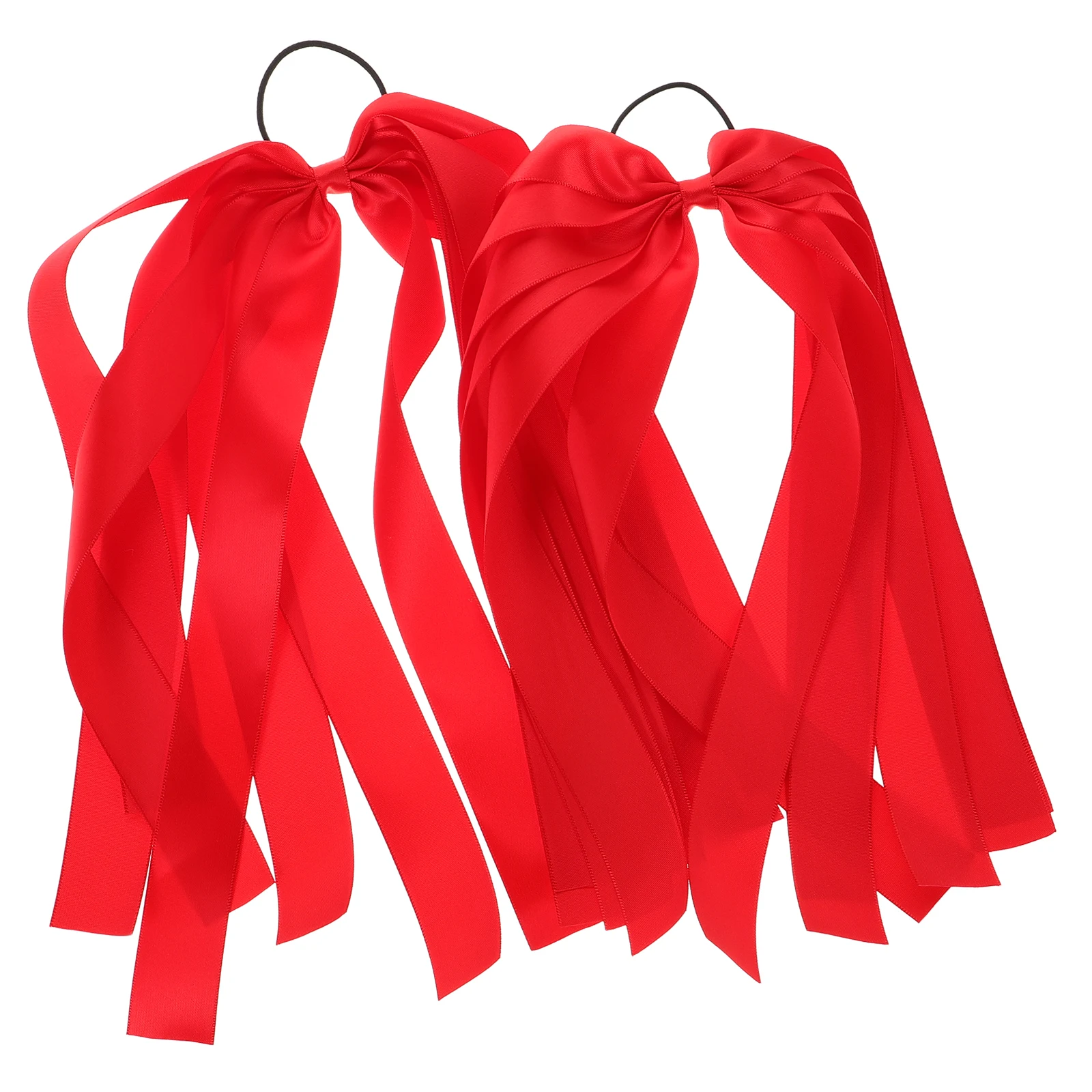 

2pcs Tie Ribbon Bow Scrunchies Cute Accessories for Girls Big Clip Mini Bows Hair Bows Silk Bow Hair Ties Sweet Style Versatile