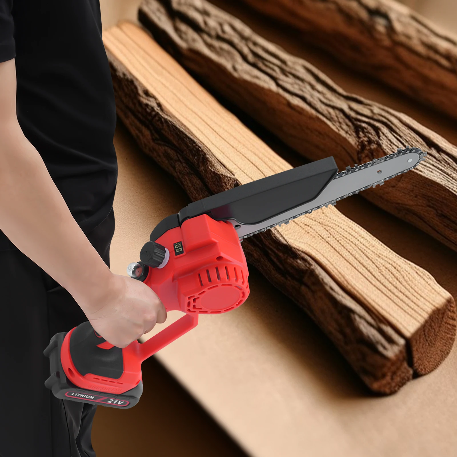 

Mini Chainsaw, Cordless Chainsaw, Handheld Electric Chain Saw