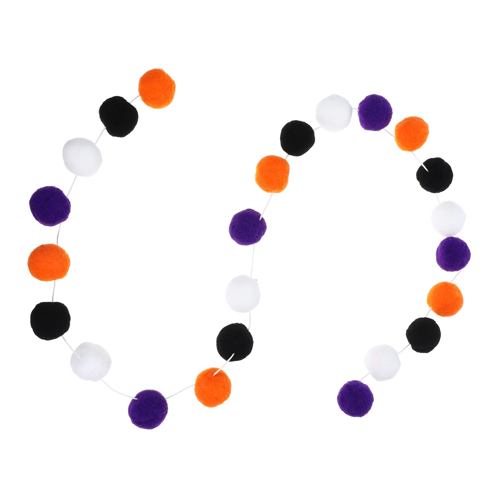 

Halloween Felt Ball Banner Decoration for Party Hanging Indoor Outdoor Festival Decor Photography Prop Halloween Banner