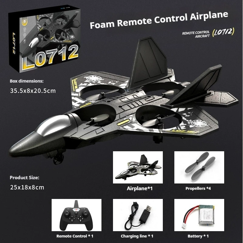 

L0712 Радиоуправляемый самолет Дрон EPP Foam F22 Fighter Jet Фиксированное крыло Планер Модель Игрушка в подарок для детей Мальчиков Взрослых Самолет с дистанционным управлением