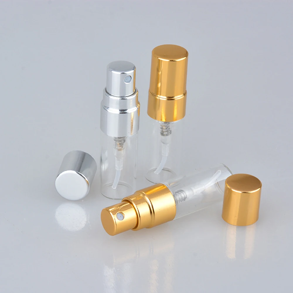 50pcs Empty Perfume Bottle 2ml 3ml 5ml 10ml Spray Bottle Glass Vial Clear Perfume Atomizer Travel Refillable Cosmetic Container