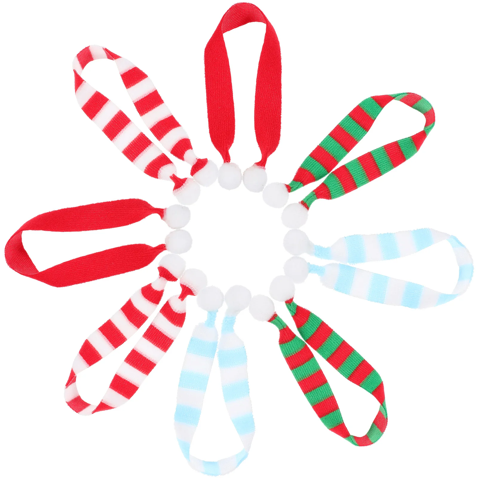 

8pcs Mini Scarf Decorations Christmas Accessories Soft Polyester Party Favors Bottle Snowman Kawaii Lovely Holiday
