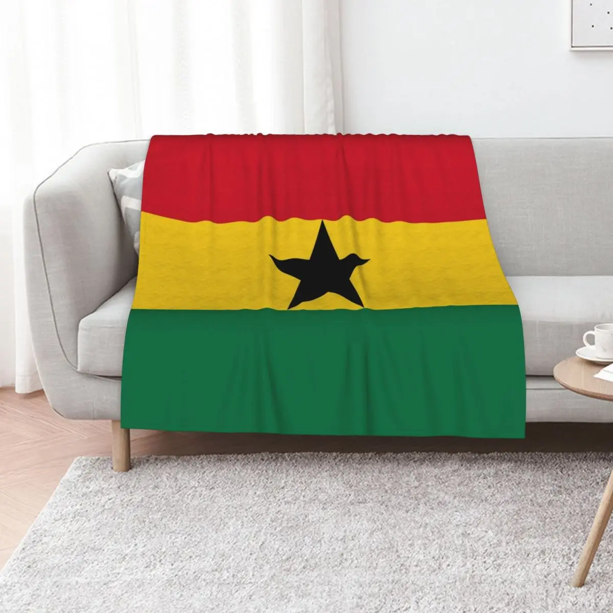 

Ghana National Celebration Flag Throw Blanket Cute Decoratives Heavy Decorative Sofa Blankets