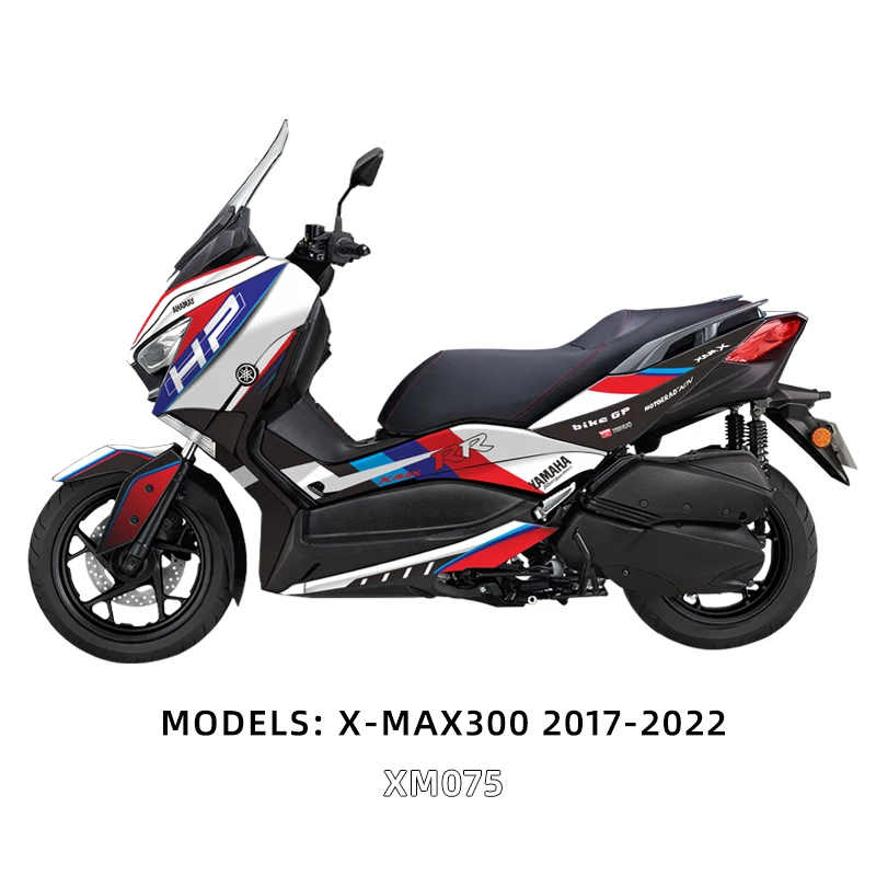 Motorbicikli Alapanyag Burkolat matrica Cégaláirás decals Hátvéd Matrica Ciszterna Kárpitoz decals számára YAMAHA XMAX 300 2017-2022 Matrica készlet