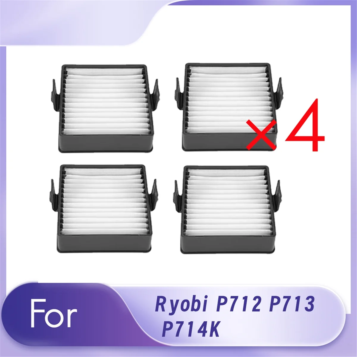 Filtro limpiador para Ryobi P712 P713 P714K, accesorios para Robot de barrido, piezas de limpiador de filtro de repuesto, 4 Uds.