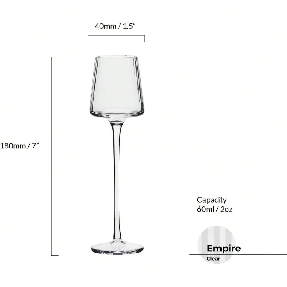 

Handmade Cordial Liqueur Glasses For Serving Liqueurs, Mini Cocktails, Or Mini Desserts 2 Oz Clear Set Of 4 Elegant Cordial Gla