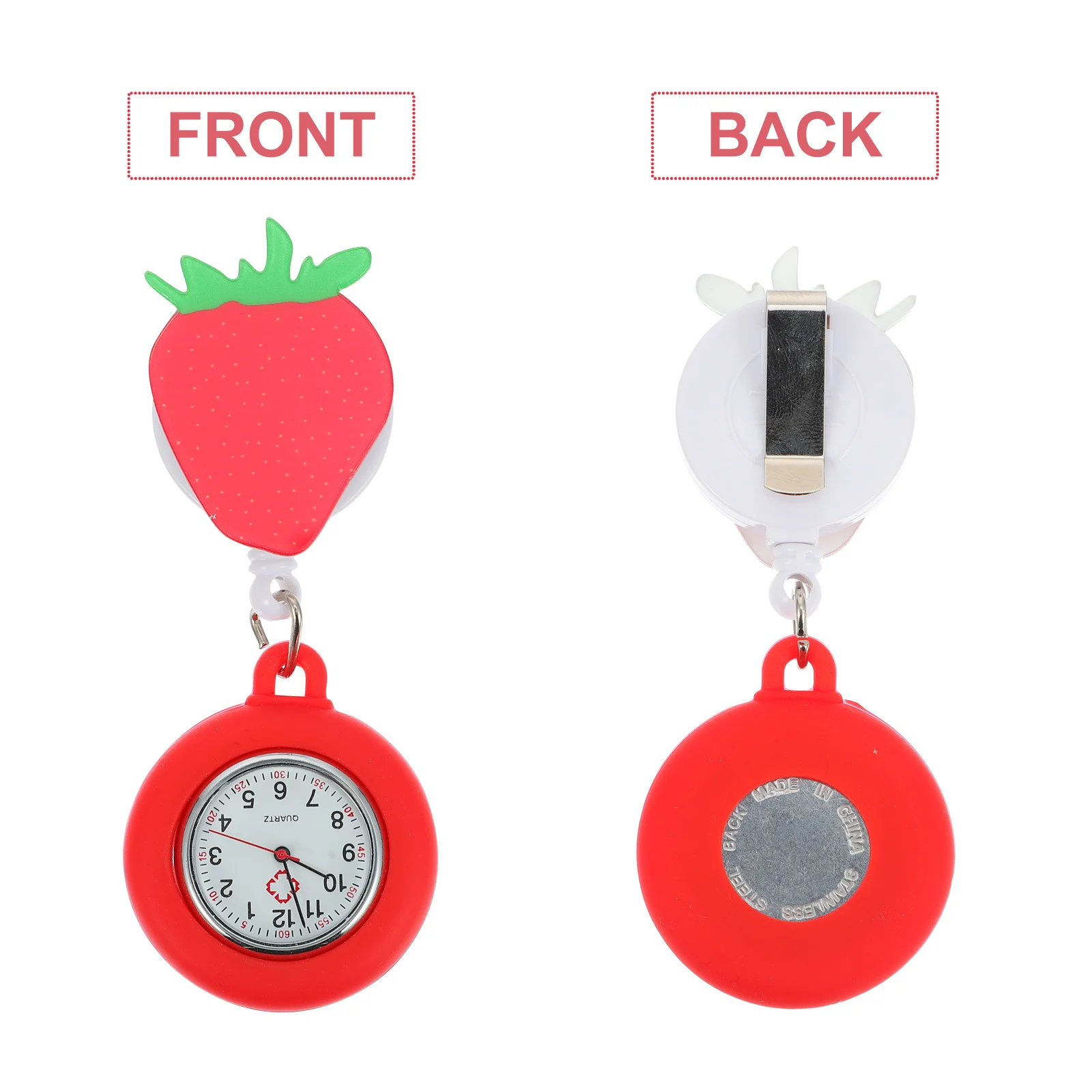 

Retractable Pocket Watch for Nurses Nurse Chest Watch with Reel Quartz Portable Medical Timepiece Stylish Gift for Doctor Women