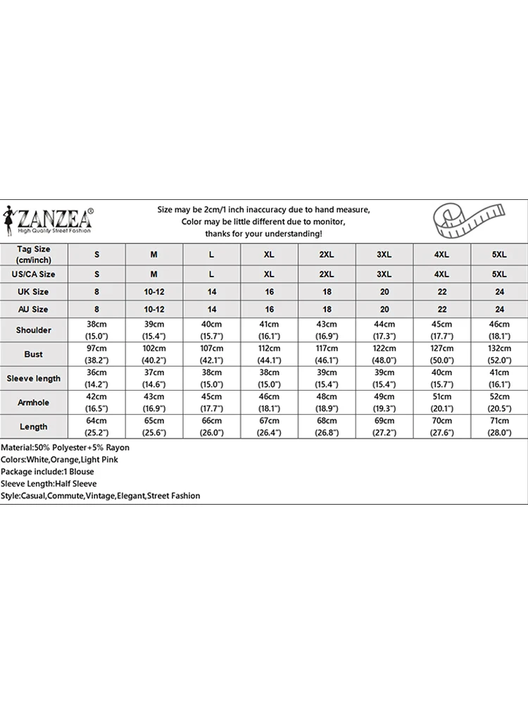 ZANZEA 2024 Summer Half Sleeve Fashion Solid V-neck Tops Oversize Women Casual Blouse Shirts Embroidery Stitching Tunic Femme