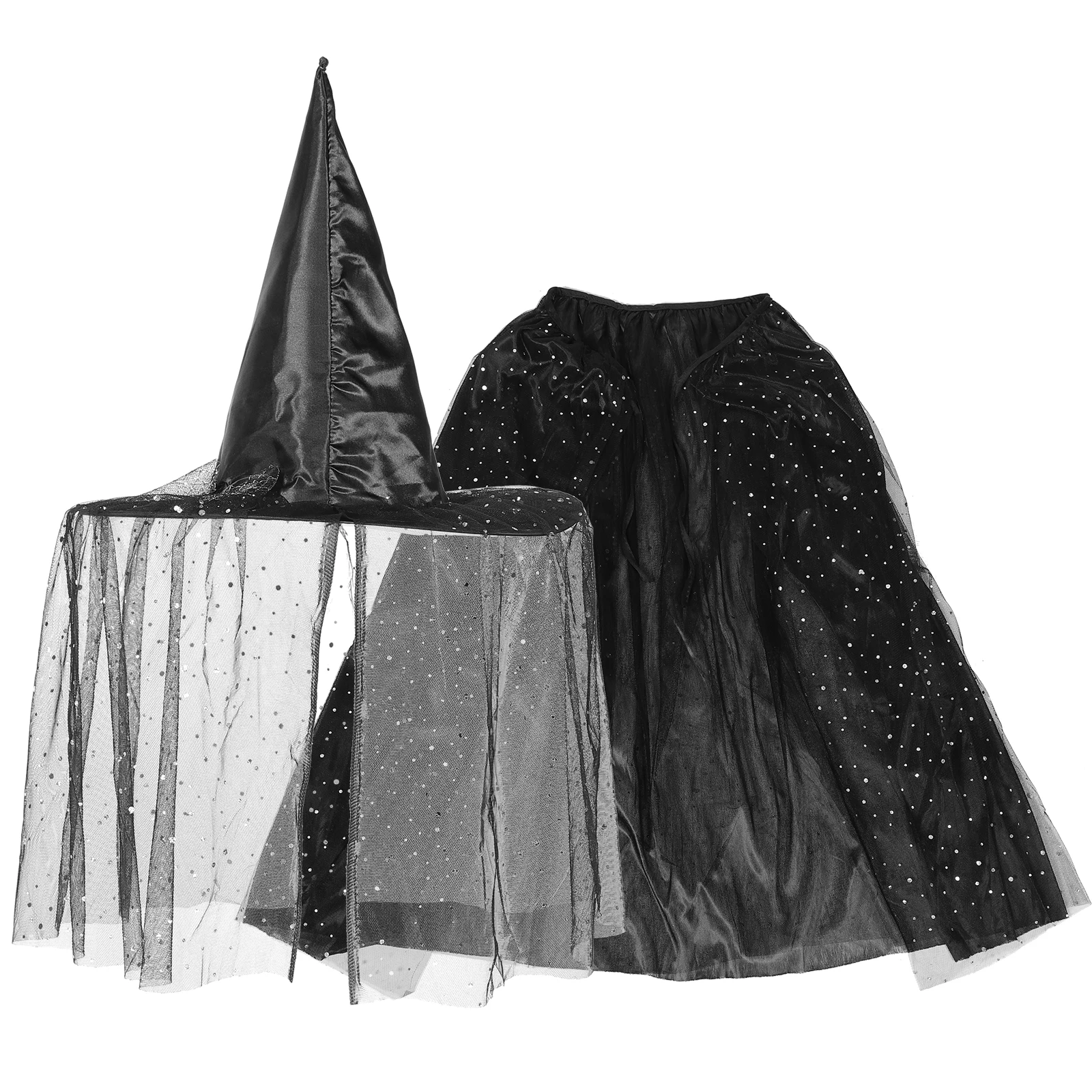 

1 set Cape Hat Set Kids Halloween Cloak Star Costume Cosplay Props Carnival Costumes Children Wear Bright Color Classic Style