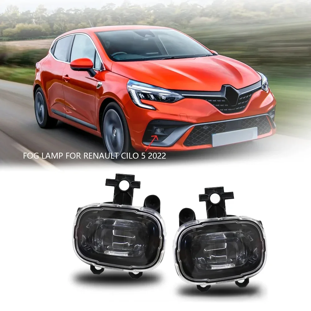 

For Renault Clio 5 2022 Front Bumper Fog Lights Lighting System Replacement Parts 261550862R Waterproof Fog Lamps