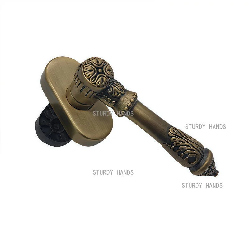 Vintage Brass Solid Relief Dragon Head Lucky Door Handle Window Knob 43mm Rotatable Hardware Accessories