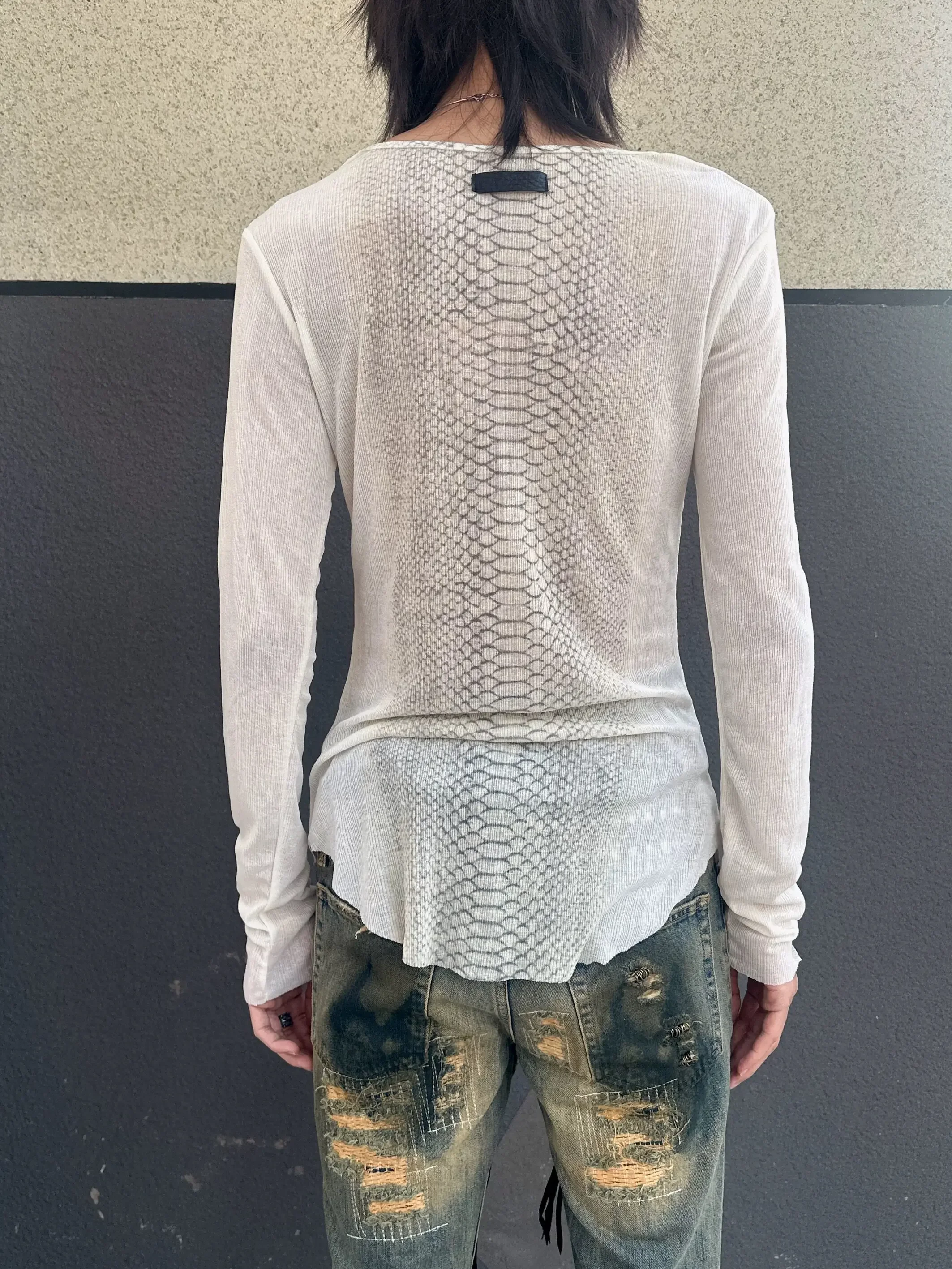 Ifsixwasnine dark pioneer vitage vintage visual pioneer medieval python long-sleeved T-shirt