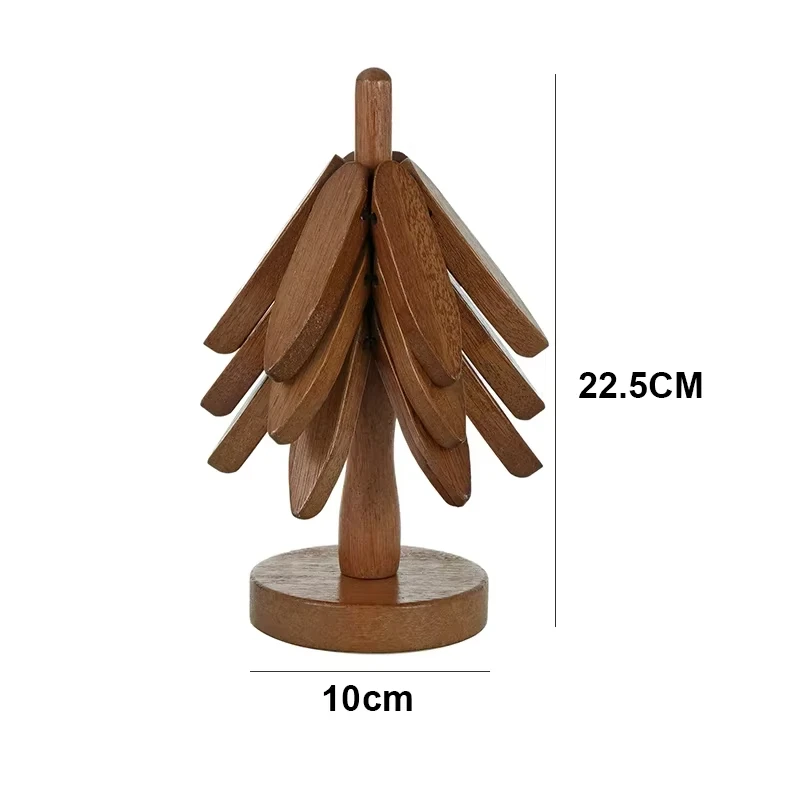 Stand Wooden Trivets Decorative Tree Design Anti Scald Heat Resistant Table Mat Coaster Wood Placemats Pot Creative Gift