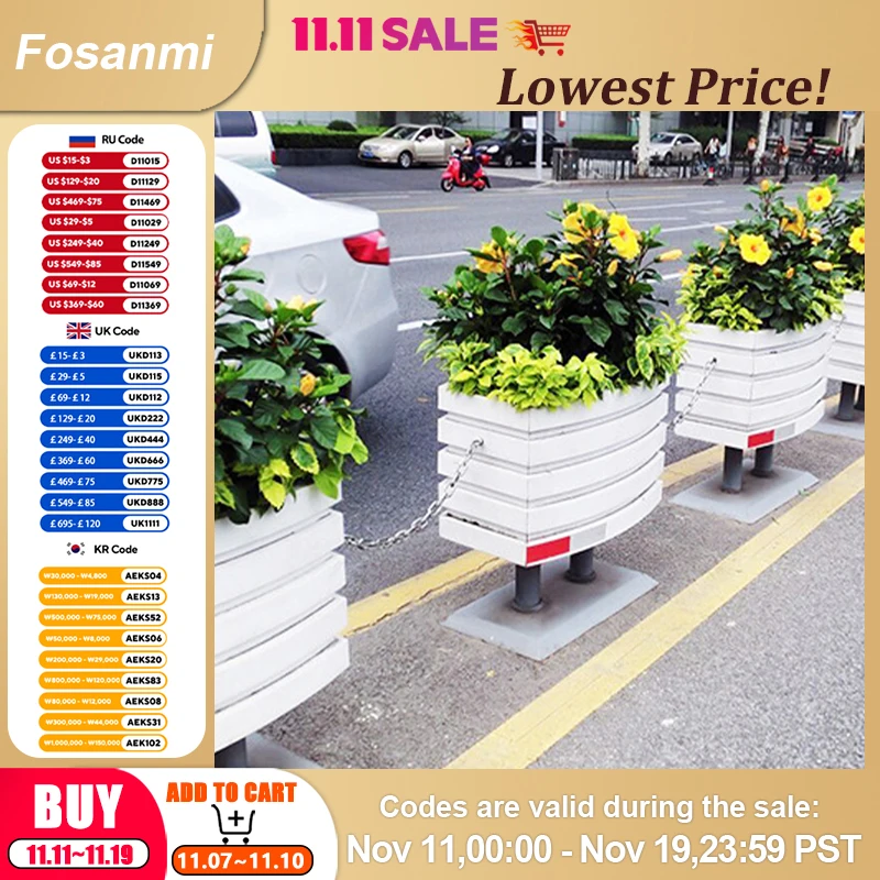 

Цветочная коробка из ПВХ, дорожная уличная собранная цветочная коробка, белая пластиковая смола, цветочная кровать, горшок для выращивания двора, оборудование для посадки горшков