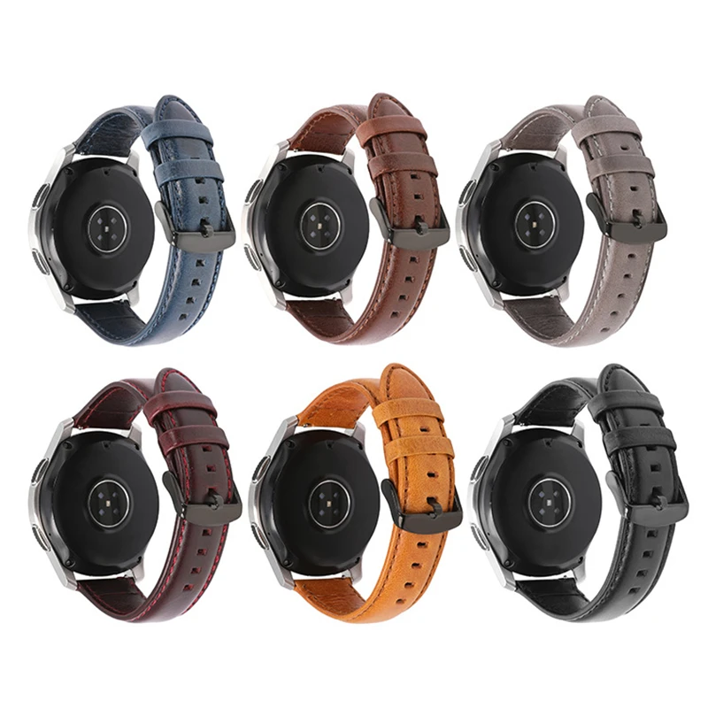 Кожаные ремешки Crazy Horse, быстросъемные для Huawei GT5/4/3, для часов Samsung 5/5pro, 18 мм, 20 мм, 22 мм, 24 мм, универсальный ремешок для часов