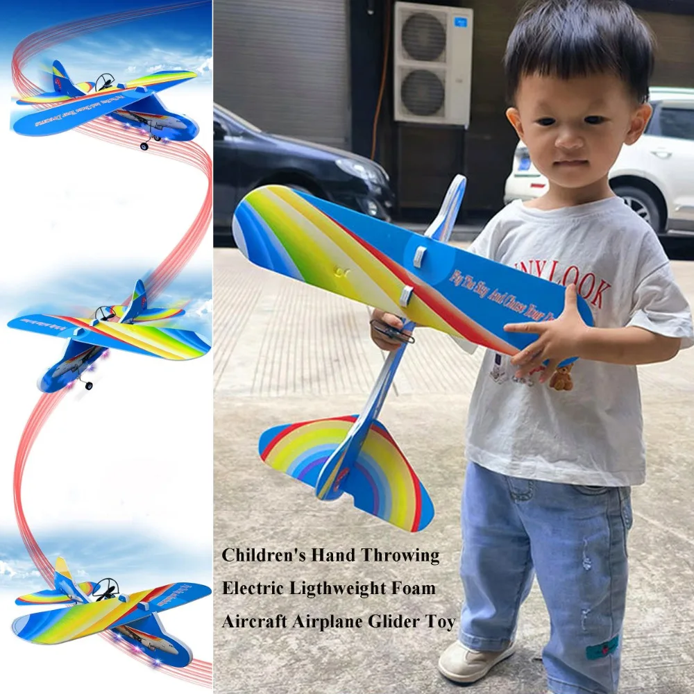 

High Quality Ligthweight Children's Hand Throwing Aircraft Multistyles EVA Airplane Glider Toy Model Electric Foam Aircraft