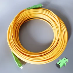 Cable de extensión de Fibra óptica SC/APC para interiores, convertidor simple, 15M/20M/30M