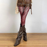 Women's Sexy Flower Embroidery Mesh Hollow Out Silk Stockings JK Fish Net Tights Cool Girls Colored Hipster Harajuku Pantyhose