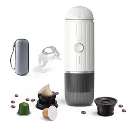 Portable Coffee Machine for Car & Camping Travel Expresso 2in1 Coffee Maker Fit Nexpresso Pod Capsule Coffee Powder