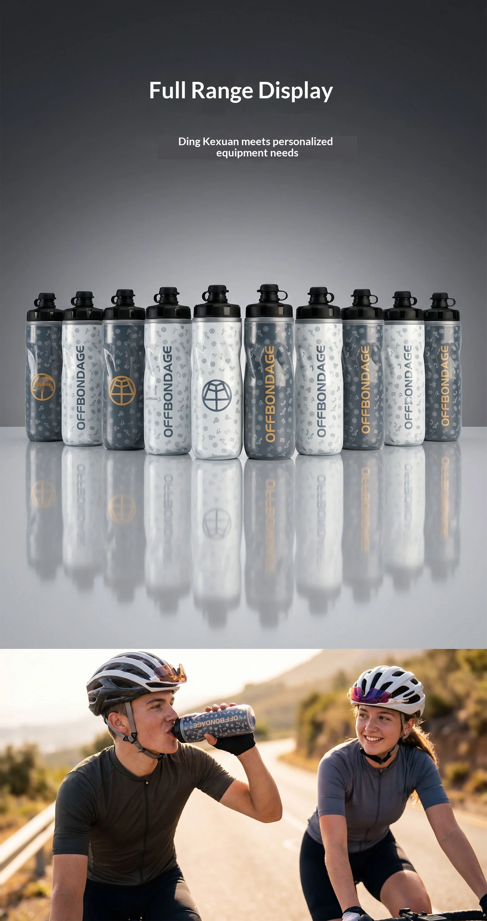OFFBONDAEG 610ml Fahrradflasche Kälteerhaltend Thermische Wasserflasche Radfahren Outdoor-Sport Trinkflasche Quetschbare MTB Rennrad Zubehör – Detail 14