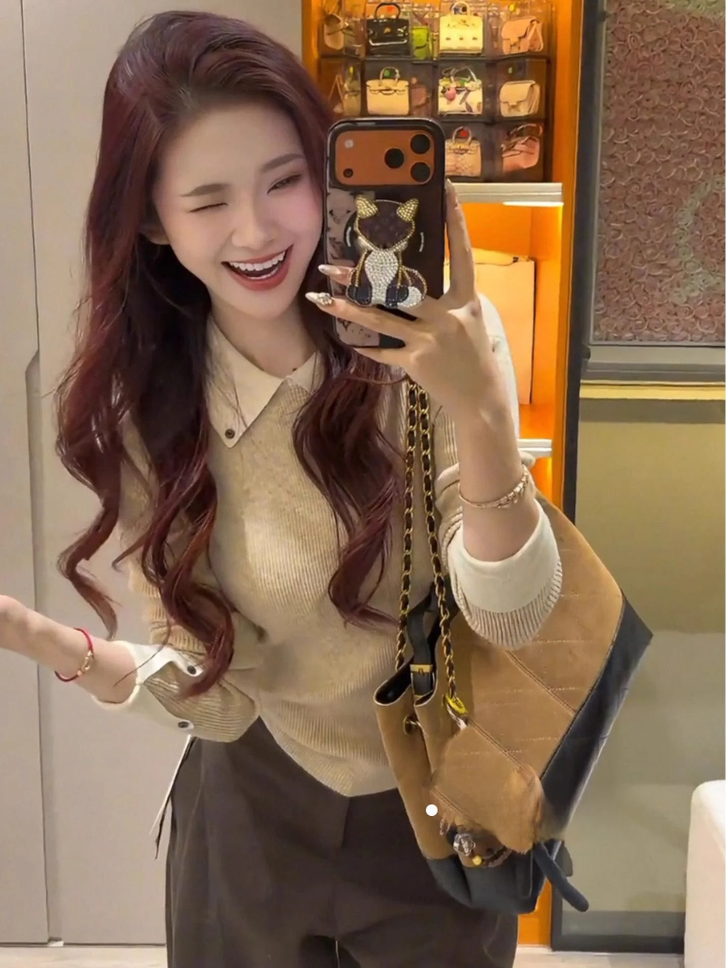 

2025 New Sle Color Blo Knitted Sweater Women's Early Winter Slim Fit Inner Ne Top ey Korean Version Commute Sle