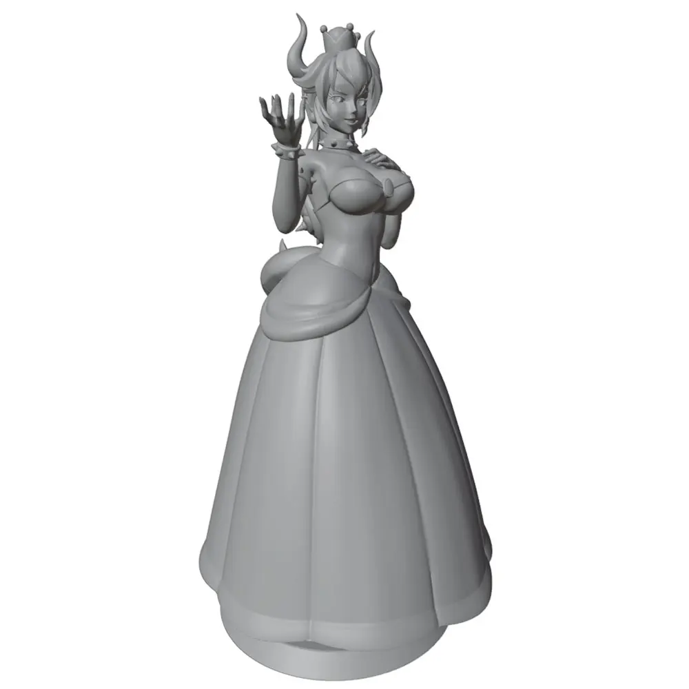 Figura anime impresa en 3D 75 mm gris, DIY sin montar y sin pintar - imagen 5