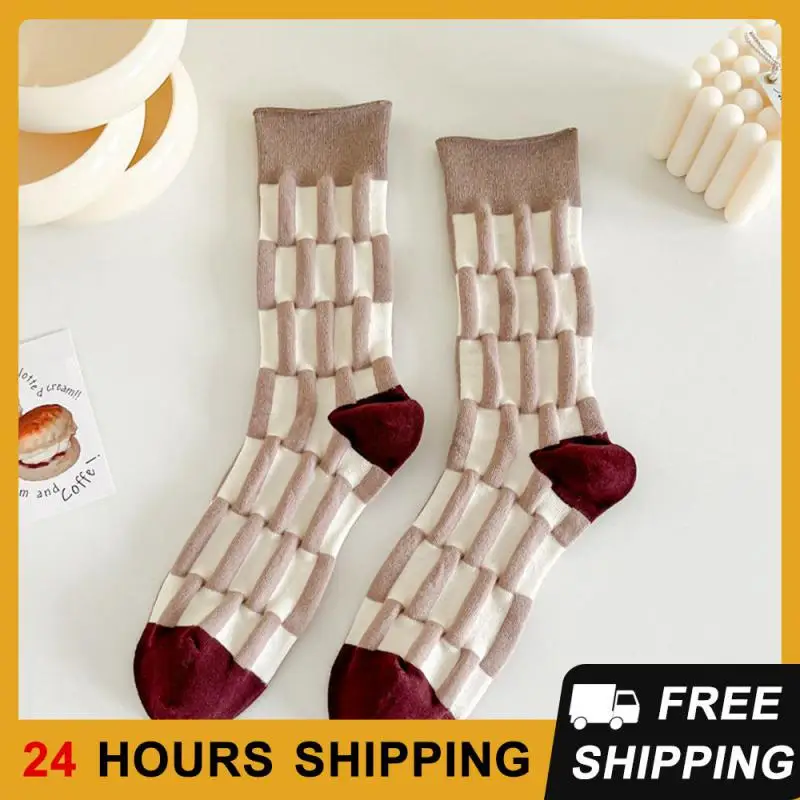 -tube Socks Comfortable Wear Resistance Long Tube Cotton Socks Easy To Clean Winter Socks Plush Skin-friendly Cotton Socks