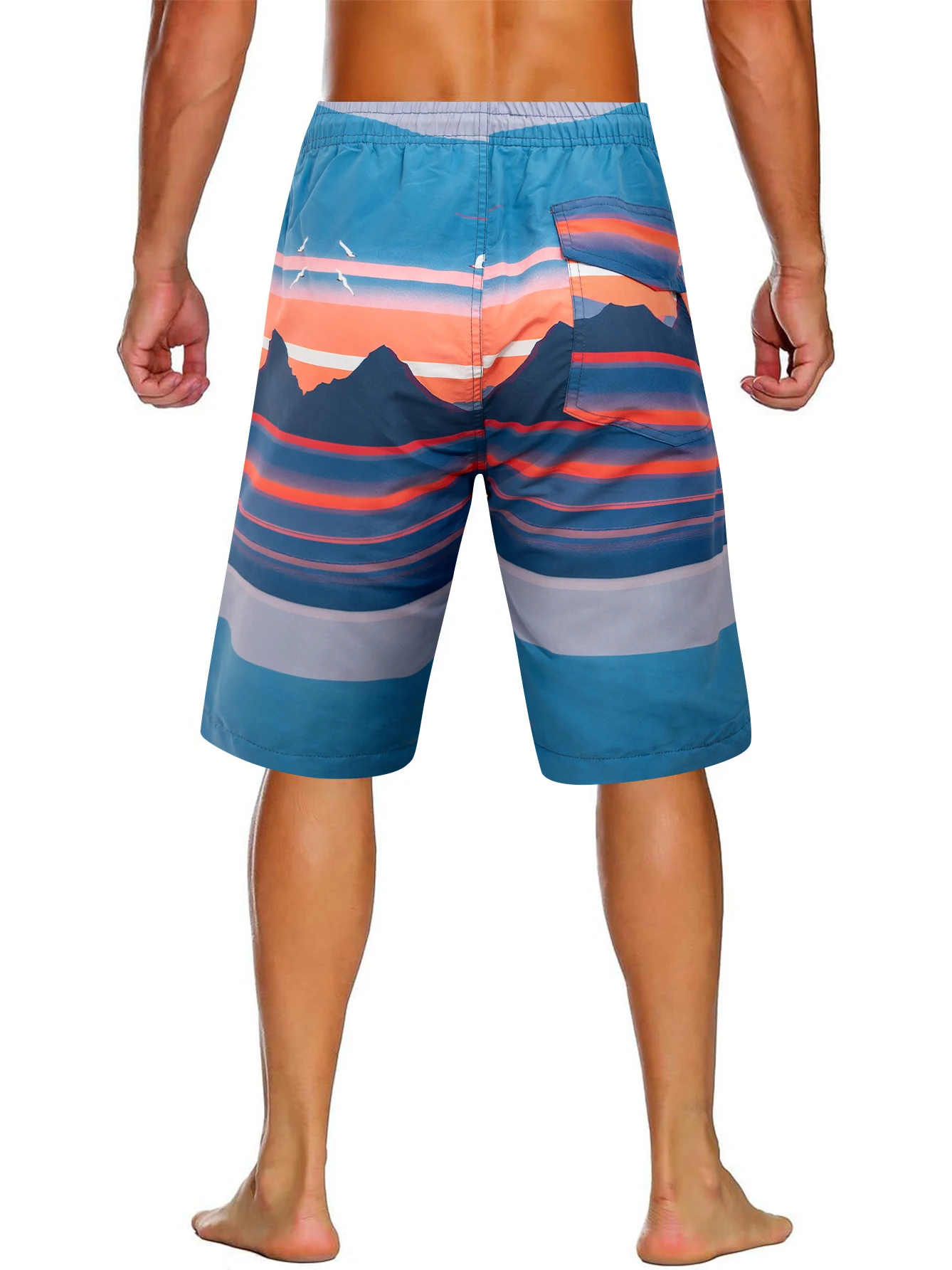 Pantaloncini da spiaggia leggeri ad asciugatura rapida da uomo pantaloncini da bagno con coulisse in vita elastica costumi da bagno primaverili ed