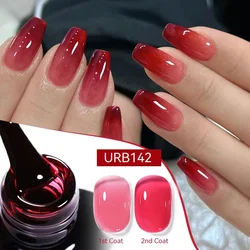 UR SUGAR 7ml negro rojo transparente gelatina Base de goma Gel naturaleza barniz semipermanente de larga duración UV LED Gel esmalte de uñas manicura